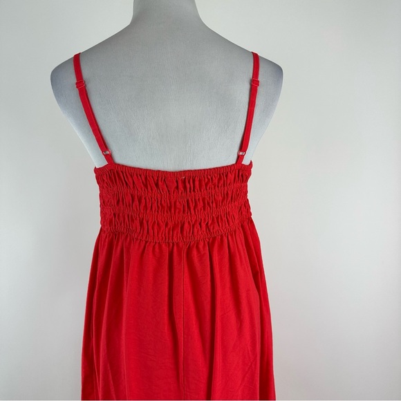 A New Day Red Smocked Maxi Dress Size Medium - Picture 11 of 13